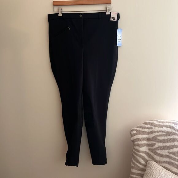 TUFFRIDER Ladies’ Ribb Knee Patch Breeches Black Size 36L NWT 🏷 - Picture 13 of 16